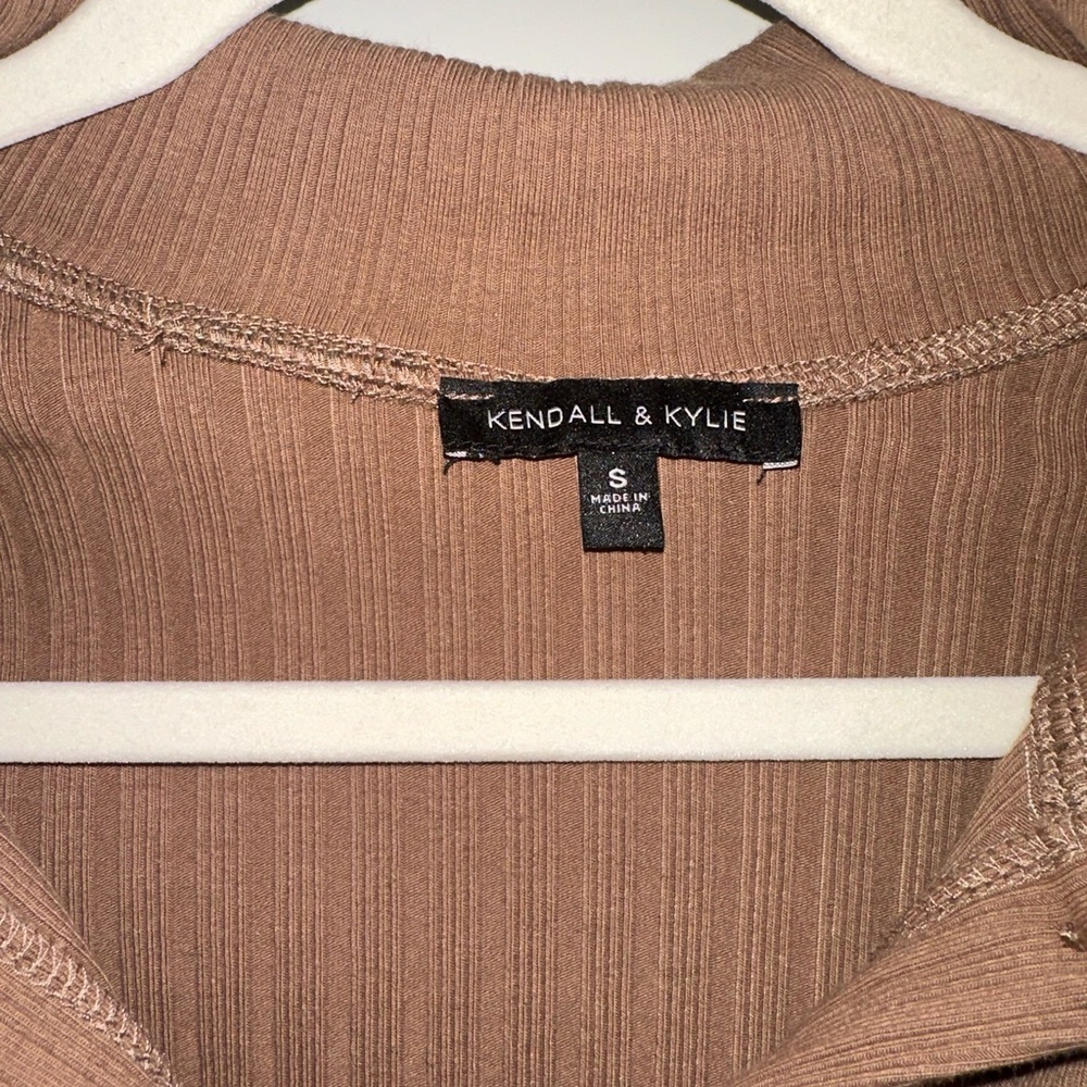 Brown Button-Up Ribbed Dress - Picture 5 of 5